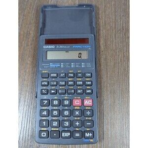 Casio FX-260 Solar Scientific Calculator Black With Protective Case WORKS